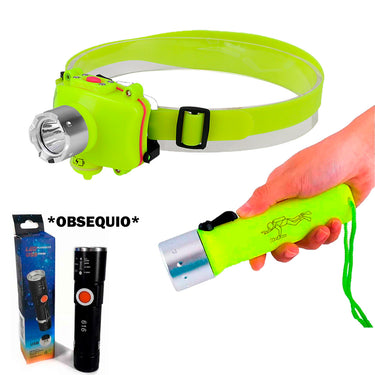 Combo linternas de buceo mas obsequio linterna con zoom